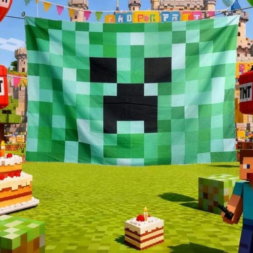 Minecraft Theme Backdrop Banner